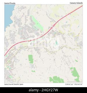 Santa Úrsula, Santa Cruz de Teneriffa, Spanien, Kanarische Inseln, N 28 25' 34'', W 16 29' 19'', map, Timeless Map veröffentlicht im Jahr 2021. Reisende, Entdecker und Abenteurer wie Florence Nightingale, David Livingstone, Ernest Shackleton, Lewis and Clark und Sherlock Holmes haben sich bei der Planung von Reisen zu den entlegensten Ecken der Welt auf Karten verlassen.Timeless Maps kartiert die meisten Orte auf der Welt und zeigt die Verwirklichung großer Träume Stockfoto