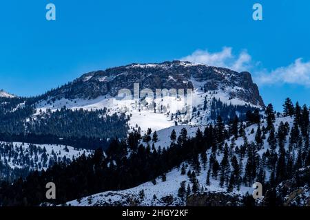 Schneeszenen im Winter in Idaho, USA Stockfoto