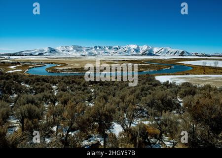 Silver Creek im Winter Stockfoto