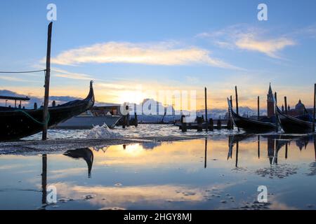 Wunderschöne Einblicke in die Lagunenstadt Venedig in Italien Stockfoto