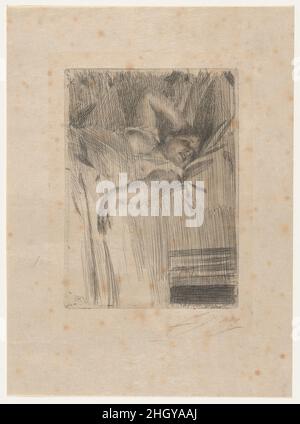 Le Réveil 1891 Anders Zorn Schwedisch. Le Réveil. Anders Zorn (Schwedisch, Mora 1860–1920 Mora). 1891. Radierung; zweiter Zustand von zwei. Ausdrucke Stockfoto