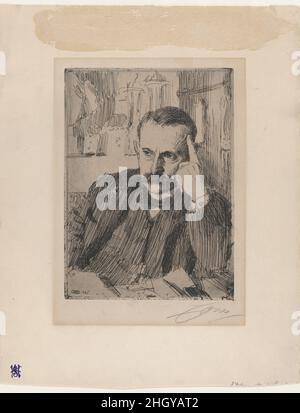 Paul Henri Benjamin d'Estournelles de Constant 1906 anders Zorn Schwedisch. Paul Henri Benjamin d'Estournelles de Constant. Anders Zorn (Schwedisch, Mora 1860–1920 Mora). 1906. Radierung; zweiter Zustand von zwei. Paul-Henri-Benjamin d'Estournelles de Constant (Französisch, 1852–1924). Ausdrucke Stockfoto
