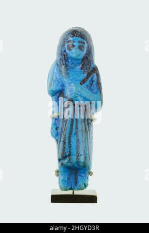 Aufseher shabti von Nany Ca. 1050 v. Chr. Dritte mittlere Periode Siehe 30,3.28,1a, B.. Aufseher shabti von Nany. Ca. 1050 V. CHR. Fayence. Dritte Zwischenperiode. Aus Ägypten, Oberägypten, Theben, Deir el-Bahri, Grab von Meritamun (TT 358, MMA 65), erster Korridor, Begräbnis von Nany, MMA-Ausgrabungen, 1928–29. Dynastie 21 Stockfoto