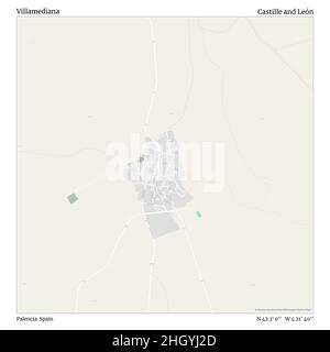 Villamediana, Palencia, Spanien, Kastilien und León, N 42 3' 0'', W 4 21' 40'', map, Timeless Map veröffentlicht im Jahr 2021. Reisende, Entdecker und Abenteurer wie Florence Nightingale, David Livingstone, Ernest Shackleton, Lewis and Clark und Sherlock Holmes haben sich bei der Planung von Reisen zu den entlegensten Ecken der Welt auf Karten verlassen.Timeless Maps kartiert die meisten Orte auf der Welt und zeigt die Verwirklichung großer Träume Stockfoto
