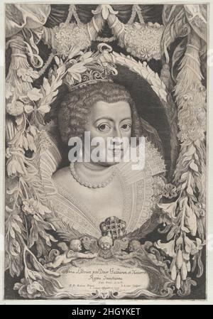 Porträt von Anne von Österreich, Königin von Frankreich ca. 1650 Jacob Louys Niederländisch. Porträt von Anne von Österreich, Königin von Frankreich. Jacob Louys (Niederländisch, 1595 oder 1600–1673) (Porträt). Ca. 1650. Gravur und Radierung. Pieter Soutman (Niederländisch, Haarlem, ca. 1580–1657 Haarlem). Anne von Österreich, Königin von Frankreich (Spanisch, Valladolid 1601–1666 Paris). Ausdrucke Stockfoto