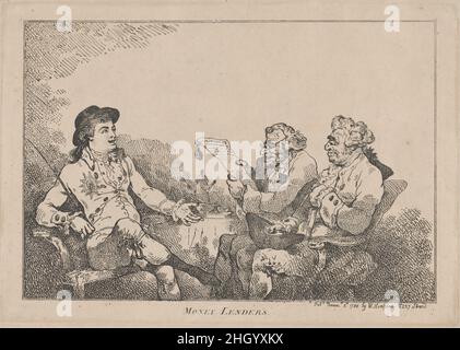 Geldverleiher 8. November 1784 Thomas Rowlandson. Geldverleiher. Thomas Rowlandson (British, London 1757–1827 London). 8. November 1784. Ätzen. William Humphrey (britisch, 1742?–in oder vor 1814). Ausdrucke Stockfoto