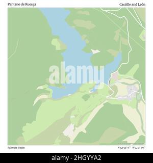 Pantano de Ruesga, Palencia, Spanien, Kastilien und León, N 42 52' 0'', W 4 31' 59'', map, Timeless Map veröffentlicht im Jahr 2021. Reisende, Entdecker und Abenteurer wie Florence Nightingale, David Livingstone, Ernest Shackleton, Lewis and Clark und Sherlock Holmes haben sich bei der Planung von Reisen zu den entlegensten Ecken der Welt auf Karten verlassen.Timeless Maps kartiert die meisten Orte auf der Welt und zeigt die Verwirklichung großer Träume Stockfoto