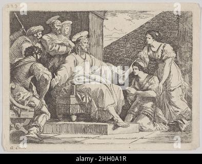 Christus sitzt predigen 1766? Giuseppe Cades. Christus saß predigen. Giuseppe Cades (Italienisch, Rom 1750–1799 Rom) ?. 1766?. Ätzen. Ausdrucke Stockfoto
