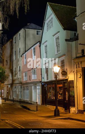 Turl Street am frühen Morgen im januar. Oxford, Oxfordshire, England Stockfoto