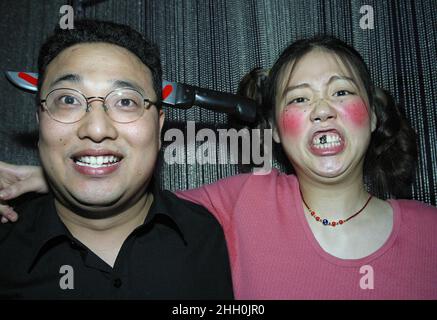 31 Okt 2003 Südkorea - Seoul Young People Zombie Kostüm und Marching Street auf Halloween-Veranstaltung in Seoul, Südkorea. Stockfoto