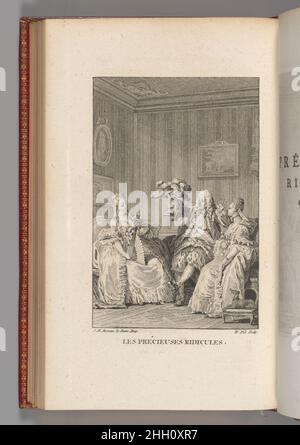 Band I von oeuvres de Molière, avec des remarques grammaticales, des Avertissimens et des Observations sur chaque Pièce par M. Bret. A Paris, Par la Compagnie des libraires associés. M.D.CC.LXXIII. Veröffentlicht 1788 Jean Michel Moreau der jüngere französische erste von sechs gebundenen Bänden aus rotem Leder und marokko mit Goldwerkzeugen. Band I von oeuvres de Molière, avec des remarques grammaticales, des Avertissimens et des Observations sur chaque Pièce par M. Bret. A Paris, Par la Compagnie des libraires associés. M.D., CC.LXXIII.. Jean Michel Moreau der Jüngere (Französisch, Paris 1741–1814 Paris). Veröffentlichen Stockfoto