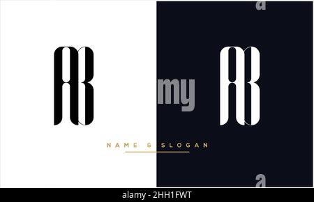 Ab, BA Abstract Letters Logo Monogramm Stock Vektor