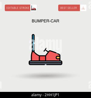 Einfaches Vektorsymbol für Stoßfänger-Autos. Stock Vektor