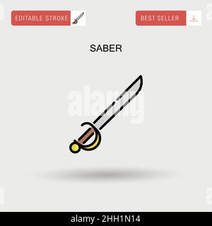 Sabre Simple Vector-Symbol. Stock Vektor