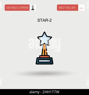 Star-2 einfaches Vektorsymbol. Stock Vektor