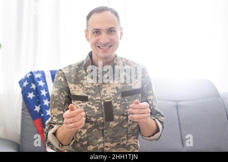 Soldaten Veteran Military Person Headshot Portrait Set Stockfoto