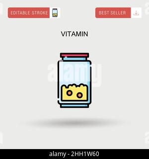 Vitamin Simple Vektor-Symbol. Stock Vektor