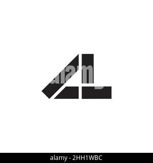 Buchstabe cl einfache geometrische Linie sauber Logo Vektor Stock Vektor