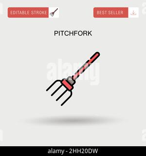 Pitchfork einfaches Vektor-Symbol. Stock Vektor