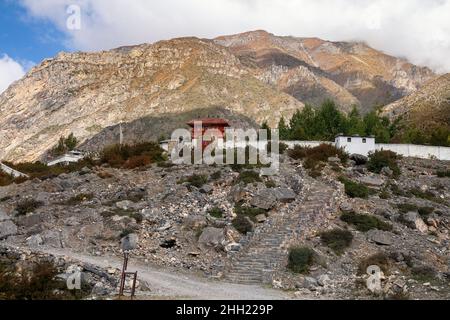 Muktinath Tempel im Himalaya. Region Lower Mustang, Nepal Stockfoto