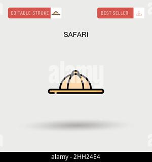 Einfaches Vektorsymbol für Safari. Stock Vektor