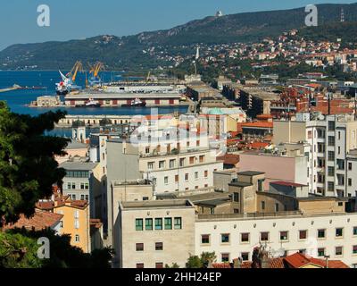 Blick von der Cattedrale di San Giusto Martyre in Triest, Italien, Europa Stockfoto