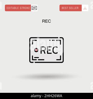 Symbol für einfachen Vektor von REC. Stock Vektor