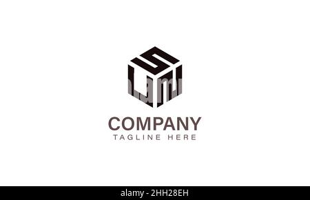Sun Logo, Logo mit drei Buchstaben, Alphabet S U N Hexagon-Form Vektor-Symbol-Vorlage Stock Vektor