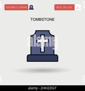 Einfaches Vektorsymbol für Tombstone. Stock Vektor
