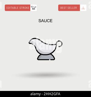 Einfaches Vektorsymbol für Sauce. Stock Vektor