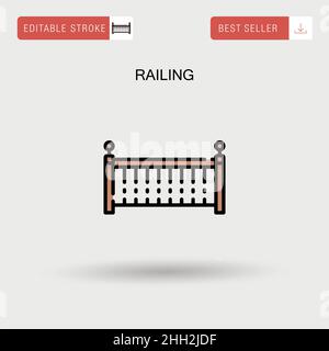 Einfaches Vektorsymbol für Geländer. Stock Vektor