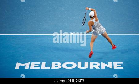 Melbourne, Australien. 23rd Januar 2022. ASHLEIGH BARTY (AUS) in Aktion bei den Australian Open am Sonntag, 2022. Januar, Melbourne Park Credit: Corleve/Alamy Live News Stockfoto