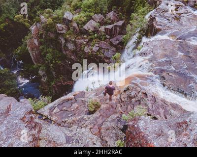 Carrington Falls im Budderoo National Park, New South Wales in Australien Stockfoto