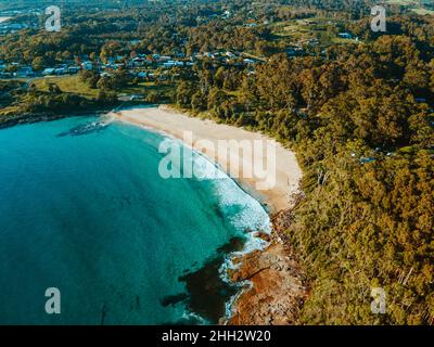 Luftaufnahme des Bawley Point Beach, NSW, Australien Stockfoto