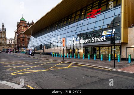 Glasgow Queen Street Railway Station, Schottland, Glasgow, Schottland Stockfoto