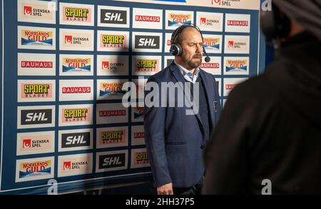 Ishockey, SHL, Djurgarden - Leksand bei hovet in Stockholm Schweden 20220122. Hochwertige Fotos Stockfoto