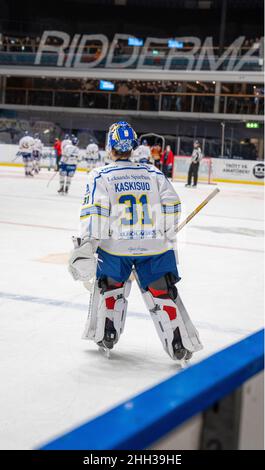 Ishockey, SHL, Djurgarden - Leksand bei hovet in Stockholm Schweden 20220122. Hochwertige Fotos Stockfoto