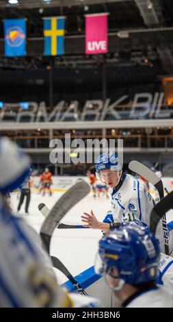 Ishockey, SHL, Djurgarden - Leksand bei hovet in Stockholm Schweden 20220122. Hochwertige Fotos Stockfoto