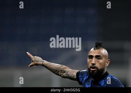 Arturo Vidal vom FC Internazionale während des Fußballspiels FC Internazionale gegen den FC Venezia im Stadion San Siro in Mailand, Italien Stockfoto