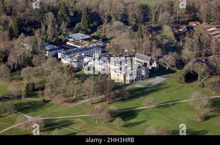 Luftaufnahme des Rudding Park Hotel, Spa & Golfplatz, Harrogate, North Yorkshire Stockfoto