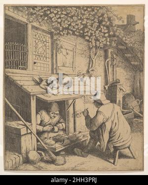 The Cobbler (copy) n.d. Nach Adriaen van Ostade Dutch. The Cobbler (Kopie) 369127 Stockfoto