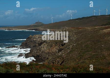 Cabo Vilan an der Costa da Morte in Camariñas in Galicien, Spanien, Europa Stockfoto