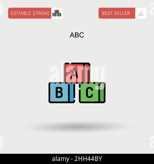 Einfaches ABC-Vektor-Symbol. Stock Vektor