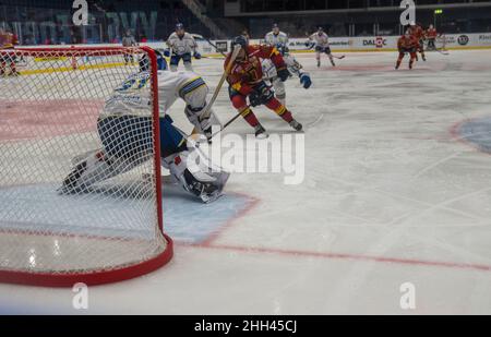 Ishockey, SHL, Djurgarden - Leksand bei hovet in Stockholm Schweden 20220122. Hochwertige Fotos Stockfoto