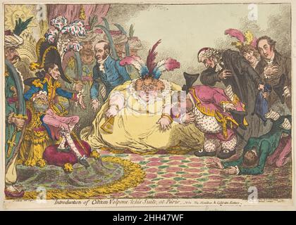 Einführung von „The Moniteur“, „The Moniteur“ und „Cobbetts Letters“, Paris. 15. November 1802 James Gillray British. Einführung von „The Moniteur“, „The Moniteur“, „The Cobbetts Letters“, in Paris. 391788 Stockfoto