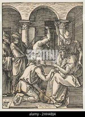 Christus gekrönt mit Dornen, aus der kleinen Passion ca. 1509 Albrecht Dürer Deutsch. Christus gekrönt mit Dornen, aus der kleinen Passion 388054 Stockfoto