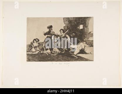 Tafel 19 aus 'die Katastrophen des Krieges' (Los Desastres de la Guerra): 'Es gibt jetzt keine Zeit.' (Ya no Hay tiempo.) Ca. 1810 (veröffentlicht 1863) Goya (Francisco de Goya y Lucientes) Spanisch. Tafel 19 aus 'die Katastrophen des Krieges' (Los Desastres de la Guerra): 'Es gibt jetzt keine Zeit.' (Ya no Hay tiempo.). Goya (Francisco de Goya y Lucientes) (Spanisch, Fuendetodos 1746–1828 Bordeaux). Ca. 1810 (veröffentlicht 1863). Ätzen, Lavis, Trockenpunkt, Burin, Burnisher. Ausdrucke Stockfoto