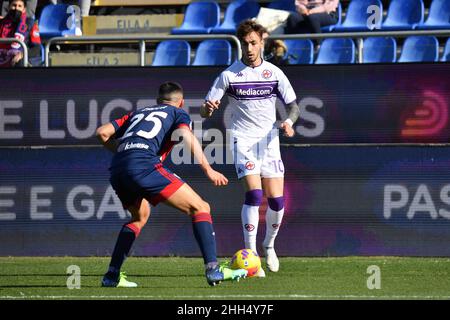 Sardegna Arena, Cagliari, Italien, 23. Januar 2022, Gaetano Castrovilli von Fiorentina während des Spiels Cagliari Calcio gegen ACF Fiorentina - italienische Fußballserie A Stockfoto