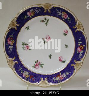 Platte (assiette à paletten) 1771 Sèvres Manufakturfranzösisch. Platte (Palette à paletten) 204433 Stockfoto