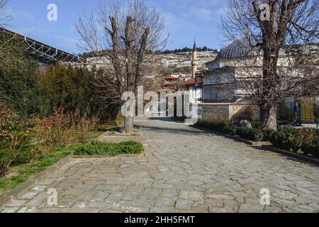 Bakhtschissarai, Krim - 14. März 2021: Chans Palast im Frühling Stockfoto